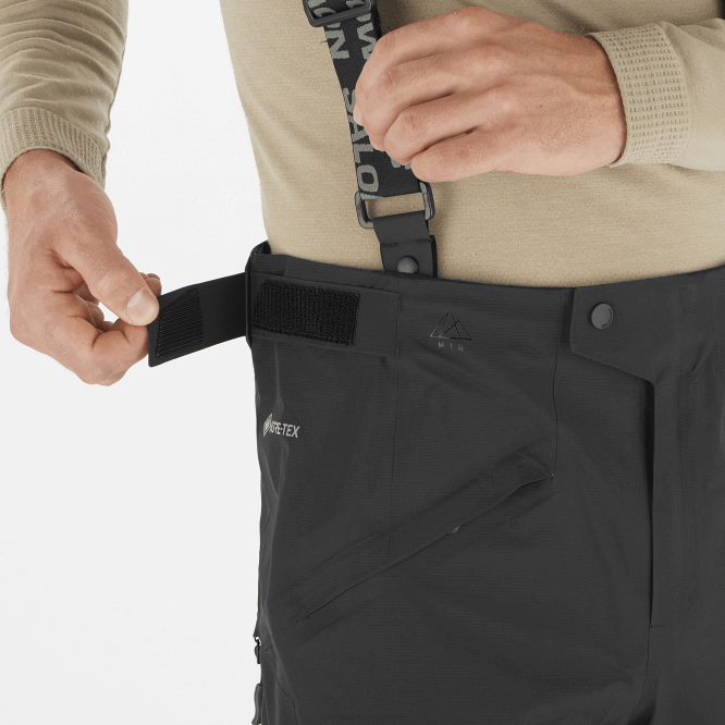 SalomonLF4H256 erkek pantolonu - mtn gore-tex koyu siyah