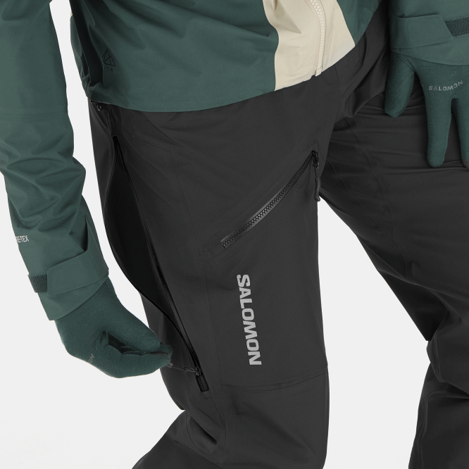 SalomonLF4H256 erkek pantolonu - mtn gore-tex koyu siyah