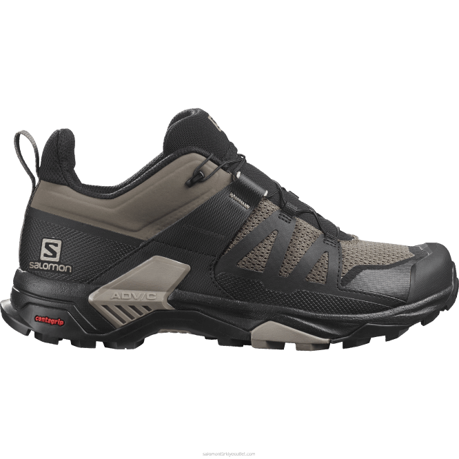 SalomonLF4H27 erkek yürüyüş ayakkabısı - x ultra 4 esnek kordon/siyah/vintage haki