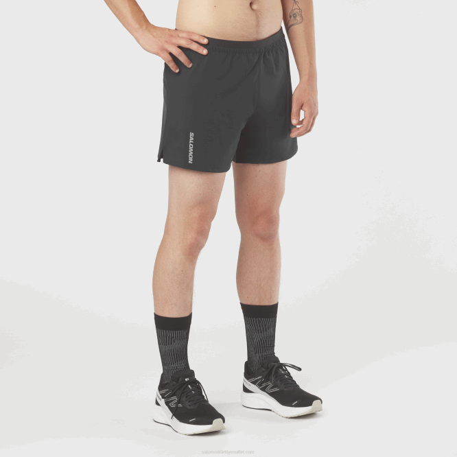 SalomonLF4H272 erkek şortu - çapraz 5 koyu siyah