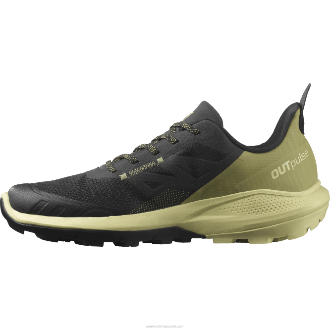 SalomonLF4H28 erkek yürüyüş ayakkabısı - outpulse siyah/pırasa yeşili/haşhaş kırmızısı