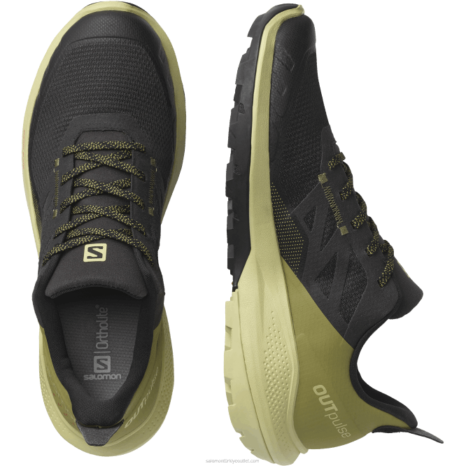 SalomonLF4H28 erkek yürüyüş ayakkabısı - outpulse siyah/pırasa yeşili/haşhaş kırmızısı