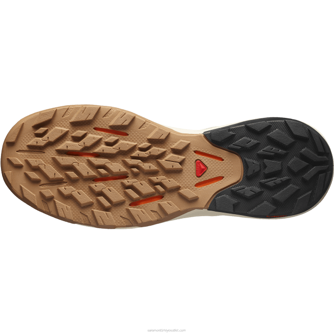 SalomonLF4H29 erkek yürüyüş ayakkabısı - outpulse ferforje/ağartılmış kum/canlı turuncu