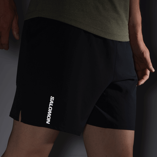 SalomonLF4H295 erkek şortu - çapraz 7 koyu siyah