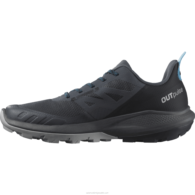 SalomonLF4H30 erkek yürüyüş ayakkabısı - outpulse abanoz/siyah/cezir mavisi