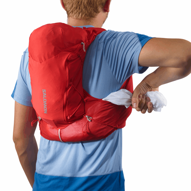 SalomonLF4H303 mataralı erkek koşu yeleği - adv skin 12 kurt üzümü/abanoz