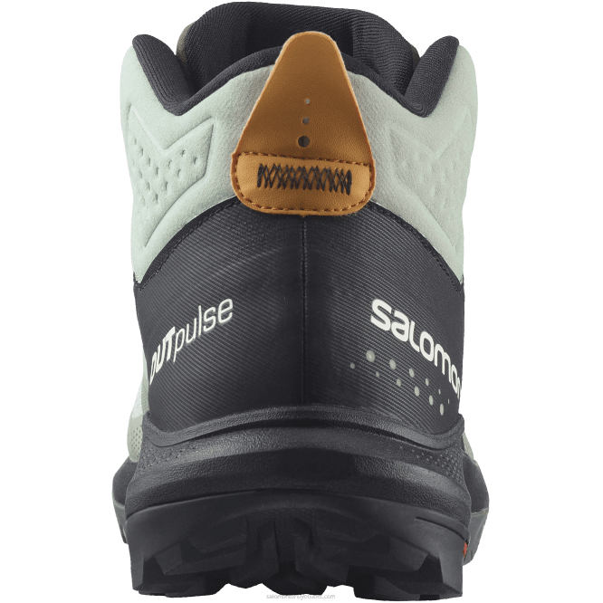 SalomonLF4H31 erkek yürüyüş botları - outpulse mid gore-tex ferforje/siyah/canlı turuncu
