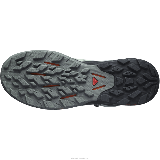 SalomonLF4H31 erkek yürüyüş botları - outpulse mid gore-tex ferforje/siyah/canlı turuncu