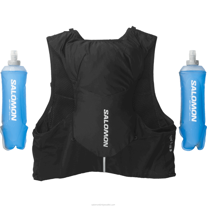 SalomonLF4H317 mataralı erkek koşu yeleği - adv skin 5 siyah/abanoz
