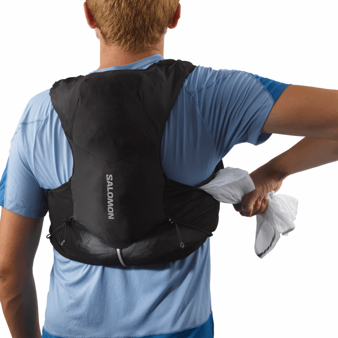 SalomonLF4H317 mataralı erkek koşu yeleği - adv skin 5 siyah/abanoz