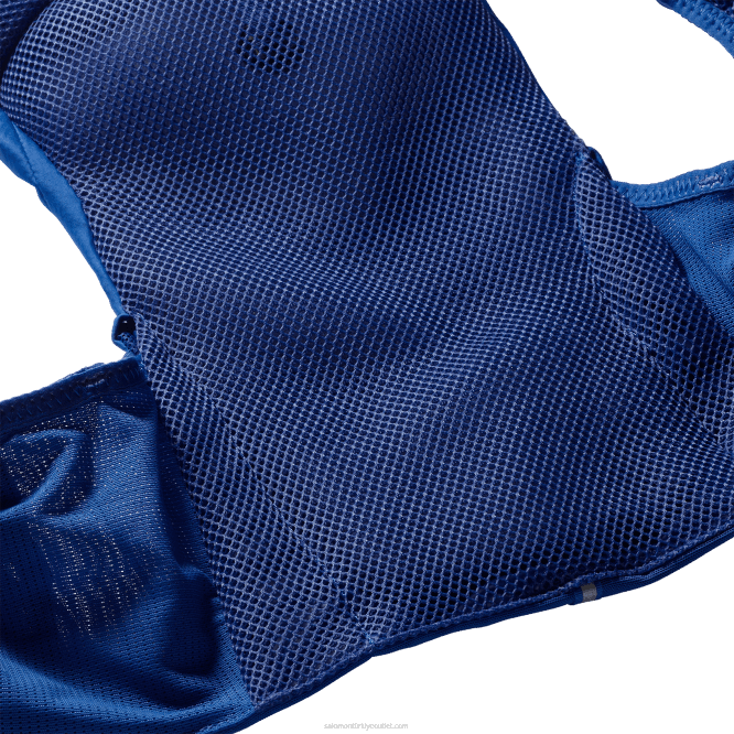 SalomonLF4H318 mataralı erkek koşu yeleği - adv skin 5 deniz mavisi/abanoz/beyaz