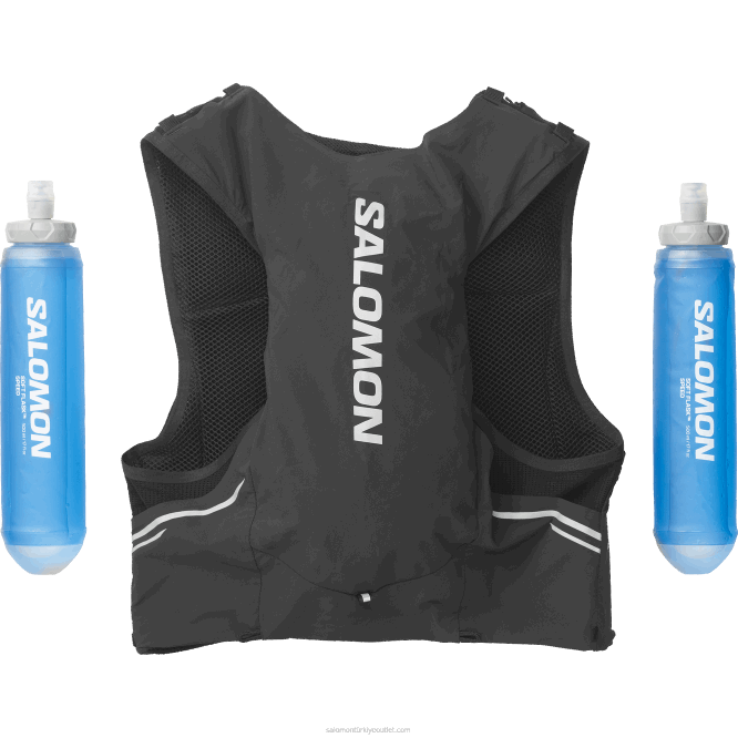 SalomonLF4H338 mataralı erkek koşu yeleği - sense pro 5 siyah/abanoz