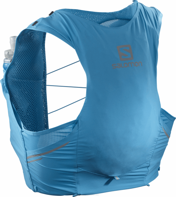 SalomonLF4H340 mataralı erkek koşu yeleği - sense pro 5 hawaii okyanusu/siyah