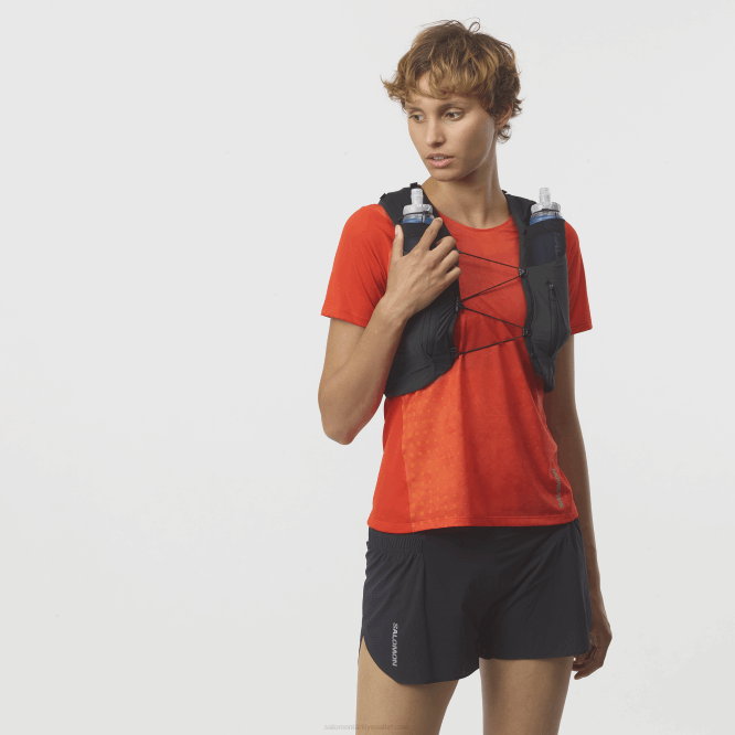 SalomonLF4H341 mataralı erkek koşu yeleği - sense pro 10 siyah/abanoz