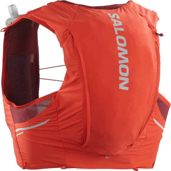 SalomonLF4H342 mataralı erkek koşu yeleği - sense pro 10 ateşli kırmızı/abanoz/cabernet