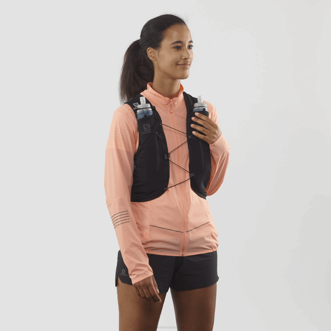 SalomonLF4H354 mataralı erkek koşu yeleği - adv skin 12 siyah