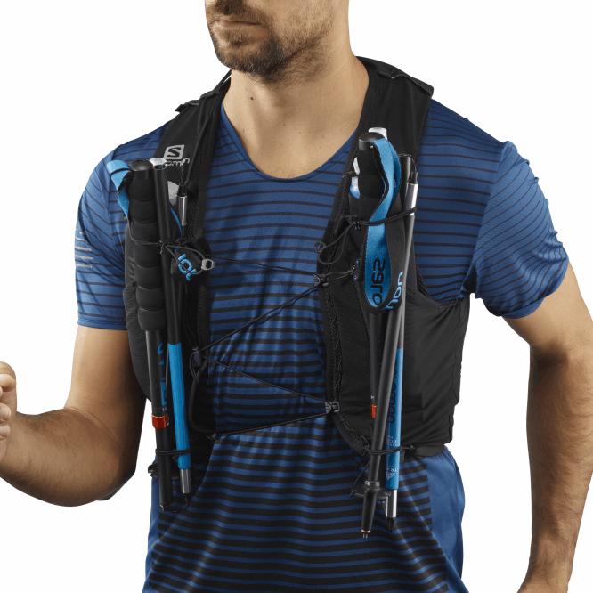 SalomonLF4H354 mataralı erkek koşu yeleği - adv skin 12 siyah