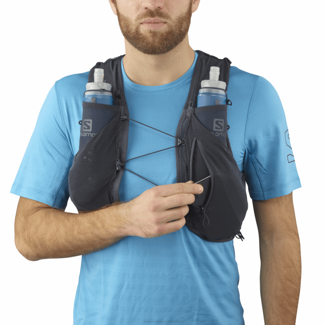 SalomonLF4H356 mataralı erkek koşu yeleği - adv skin 5 abanoz