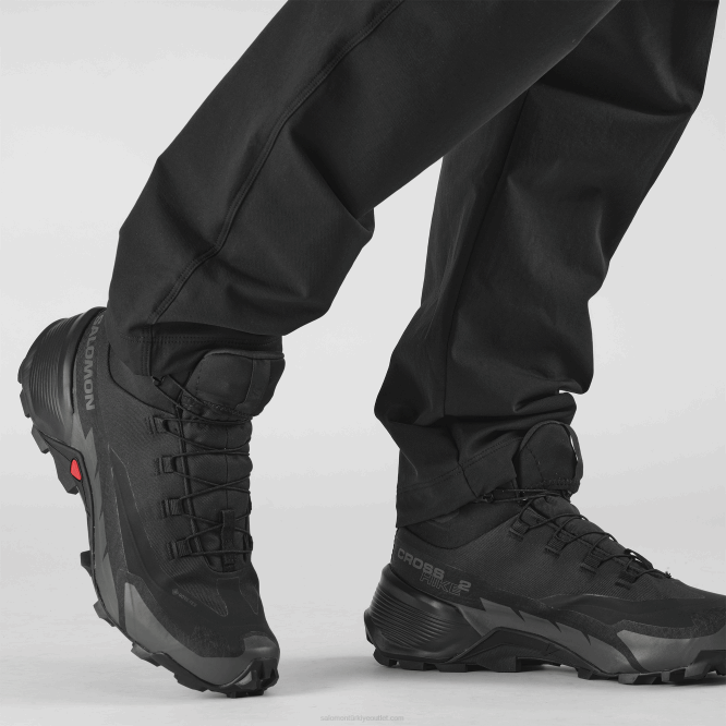 SalomonLF4H36 erkek yürüyüş botları - çapraz yürüyüş 2 mid gore-tex siyah/mıknatıs