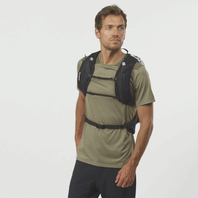 SalomonLF4H383 erkek yürüyüş çantası - xt 15 siyah beyaz