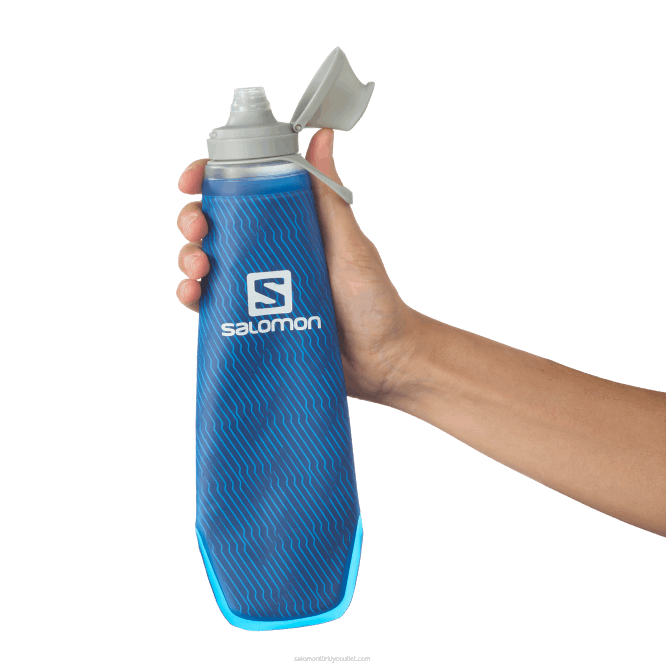 SalomonLF4H388 erkek hidrasyon aksesuarları - yumuşak matara 400ml/13oz yalıtımlı 42 temiz mavi