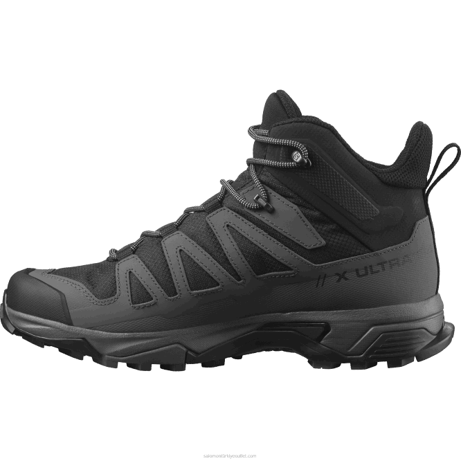 SalomonLF4H42 erkek yürüyüş botları - x ultra 4 orta genişlikte gore-tex siyah/mıknatıs/inci mavisi