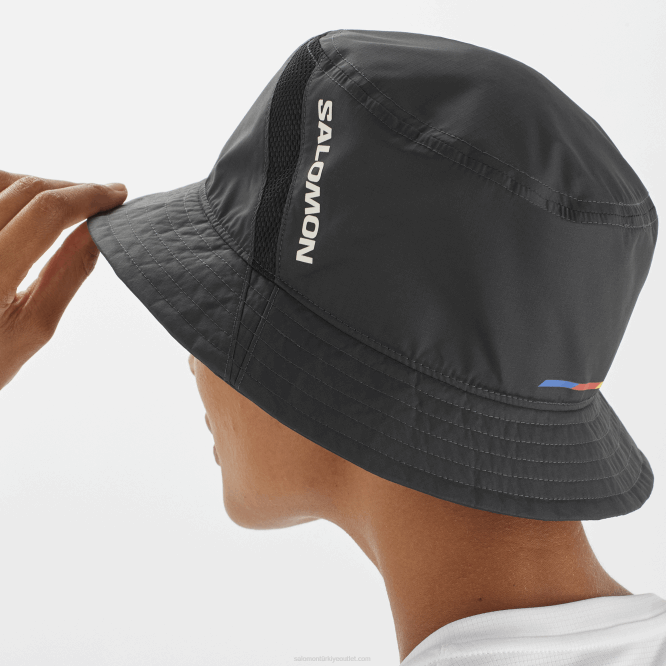 SalomonLF4H428 erkek şapkası - donatmak koyu siyah