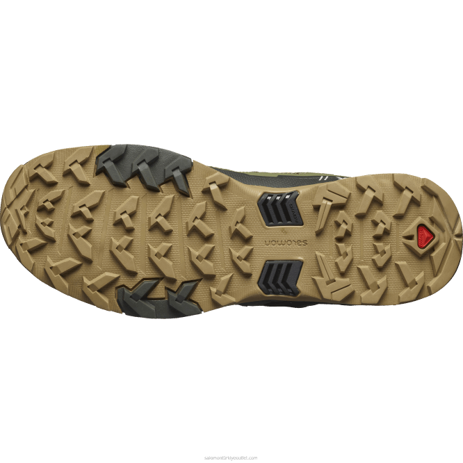 SalomonLF4H43 erkek yürüyüş botları - x ultra 4 orta genişlikte gore-tex derin liken yeşili/turba/yosun