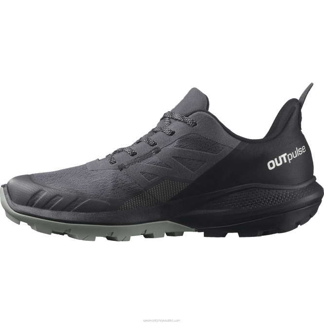 SalomonLF4H44 erkek yürüyüş ayakkabısı - outpulse gore-tex mıknatıs/siyah/dövme demir