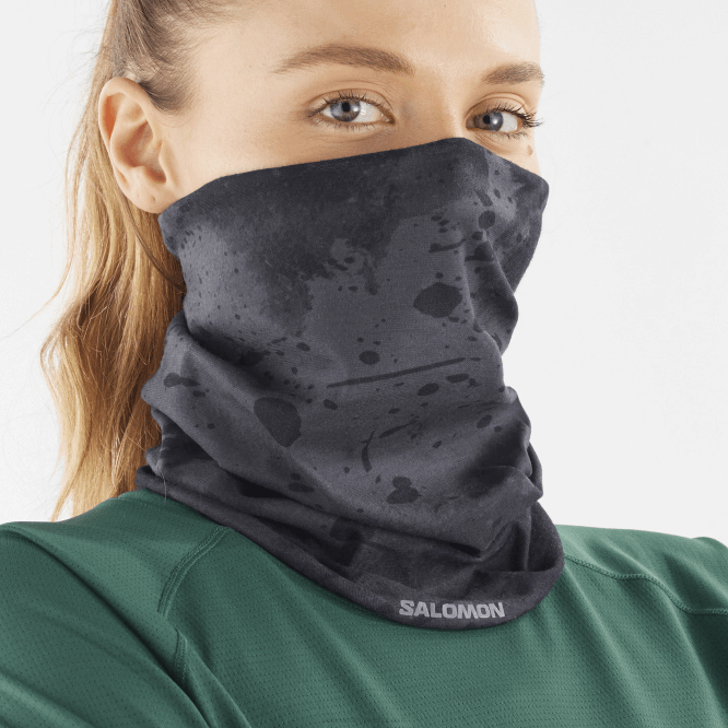 SalomonLF4H449 erkek boyunluk - çapraz koyu siyah/ao/periskop