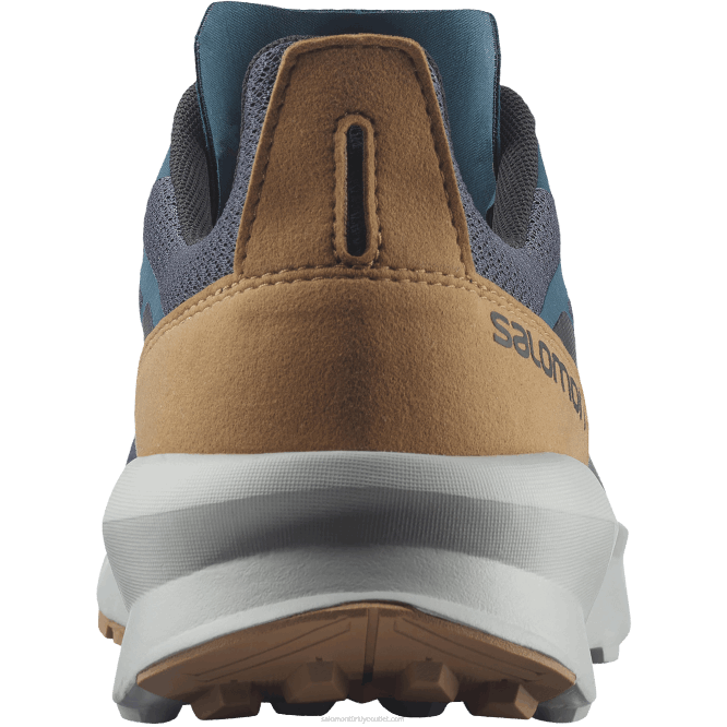 SalomonLF4H46 erkek yürüyüş ayakkabısı - devriye mıknatıs/inci mavisi/tütün kahvesi
