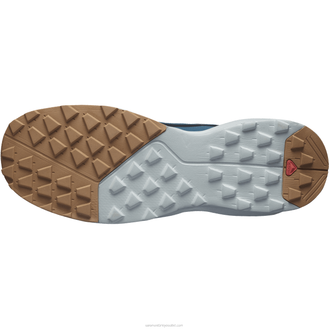 SalomonLF4H46 erkek yürüyüş ayakkabısı - devriye mıknatıs/inci mavisi/tütün kahvesi