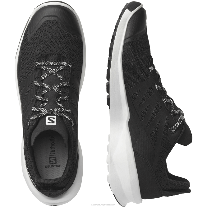 SalomonLF4H47 erkek yürüyüş ayakkabısı - devriye siyah beyaz