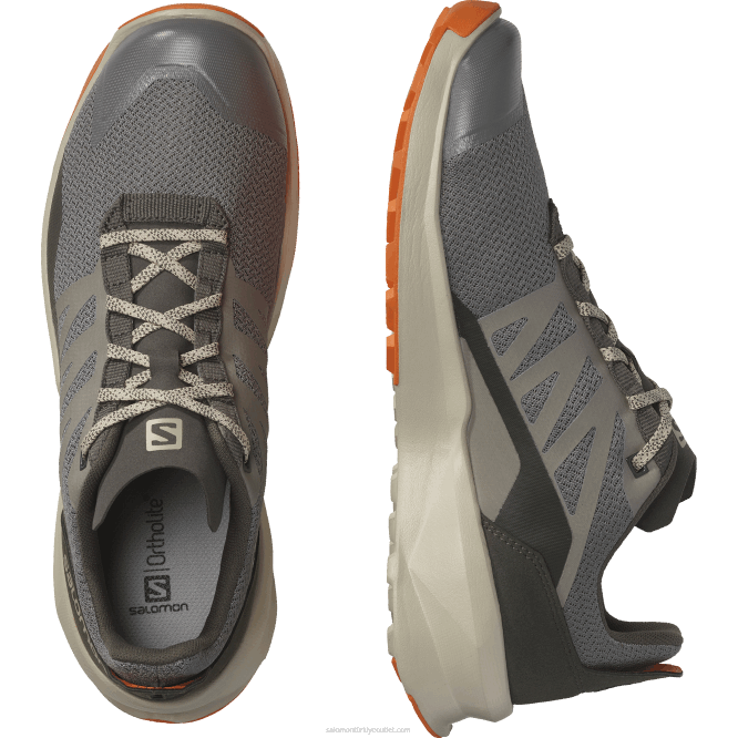 SalomonLF4H48 erkek yürüyüş ayakkabısı - devriye kalay/tüy grisi/kızıl aynak
