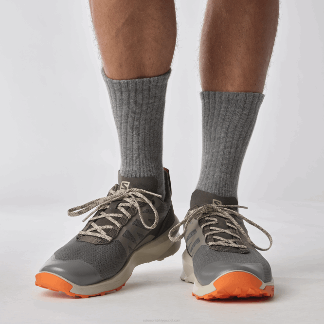SalomonLF4H48 erkek yürüyüş ayakkabısı - devriye kalay/tüy grisi/kızıl aynak