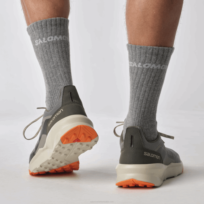 SalomonLF4H48 erkek yürüyüş ayakkabısı - devriye kalay/tüy grisi/kızıl aynak