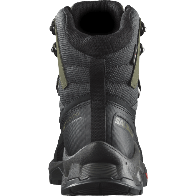 SalomonLF4H51 erkek deri yürüyüş botları - quest element gore-tex siyah/koyu liken yeşili/zeytin gecesi