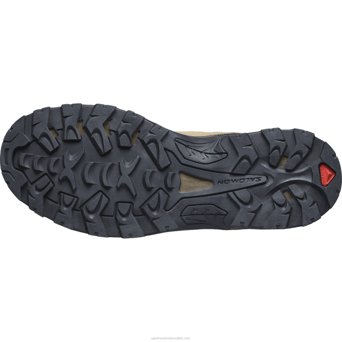 SalomonLF4H52 erkek deri yürüyüş botları - quest rove gore-tex kanguru/yosun/siyah