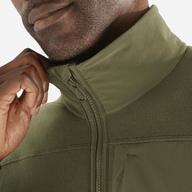 SalomonLF4H534 tam boy fermuarlı orta katman erkek ceketi - outlet polartec üzüm yaprağı