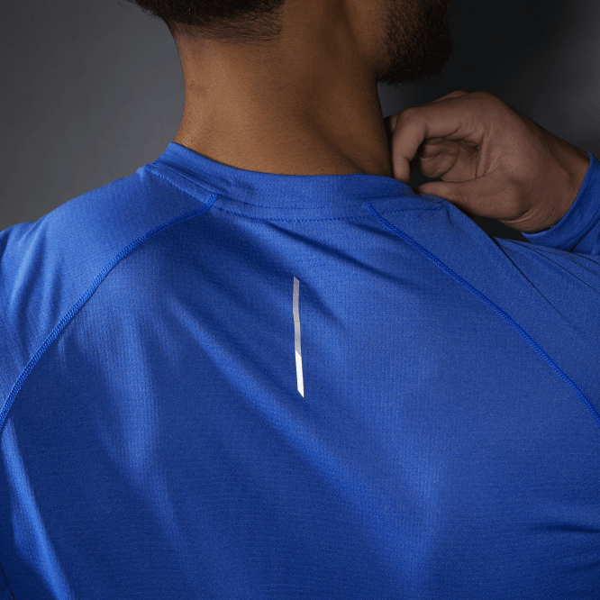 SalomonLF4H541 erkek uzun kollu tişört - çapraz çalışma deniz mavisi