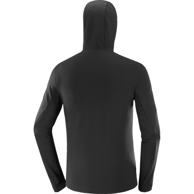 SalomonLF4H546 kapüşonlu erkek orta katman ceketi - temel hafif sıcak tutan kapüşonlu koyu siyah