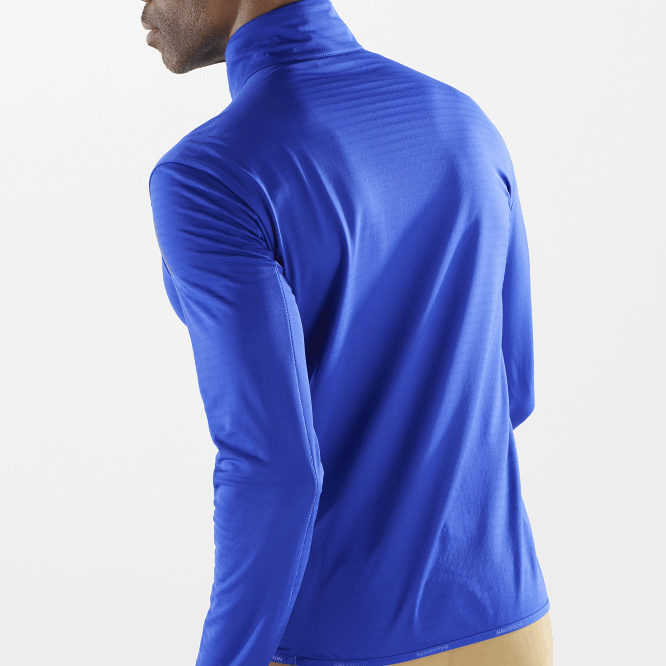 SalomonLF4H548 yarım fermuarlı orta katman erkek eşofmanı - temel hafif sıcak Web\de sörf