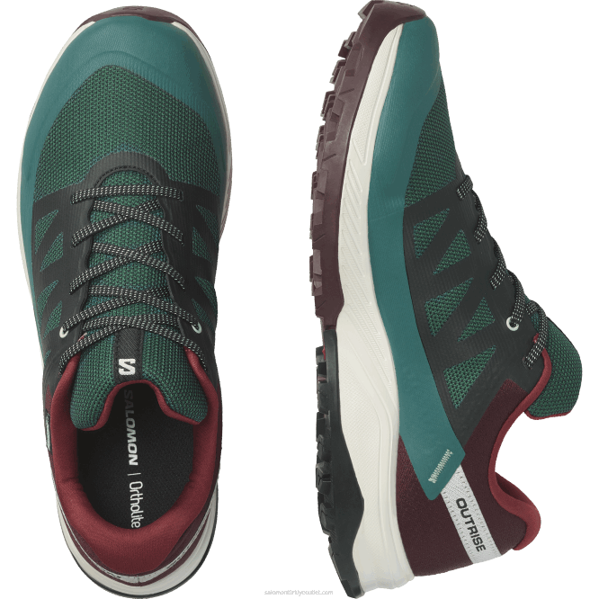 SalomonLF4H55 erkek yürüyüş ayakkabısı - outrise clima su geçirmez ponderosa çamı/bitter çikolata/vanilyalı dondurma