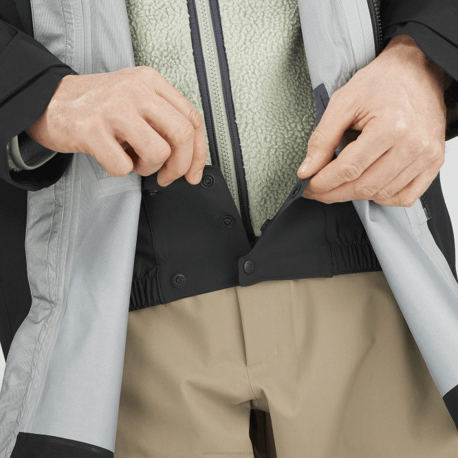 SalomonLF4H550 erkek kabuk ceketi - duruş 3l uzun koyu siyah