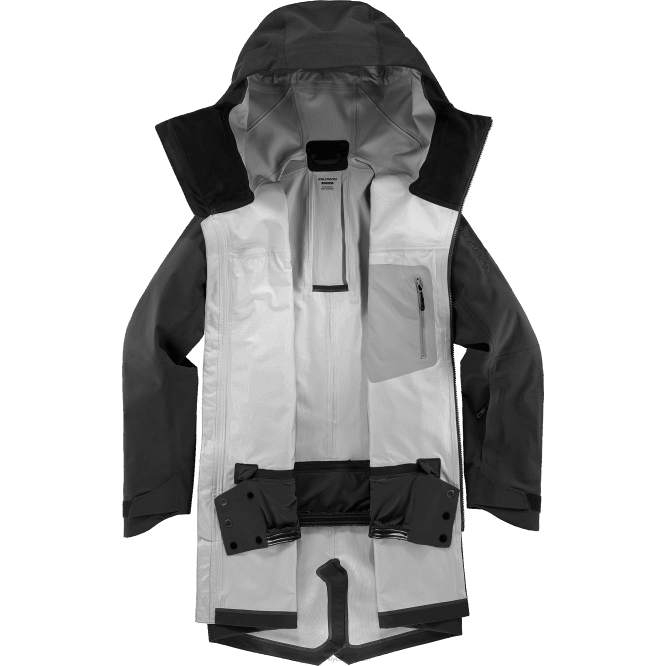 SalomonLF4H550 erkek kabuk ceketi - duruş 3l uzun koyu siyah