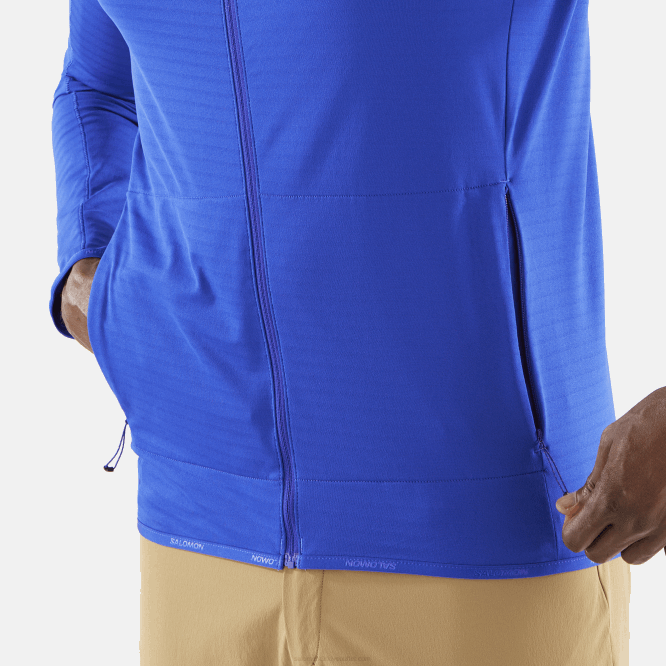 SalomonLF4H554 tam fermuarlı orta katman erkek ceketi - temel hafif sıcak Web\de sörf