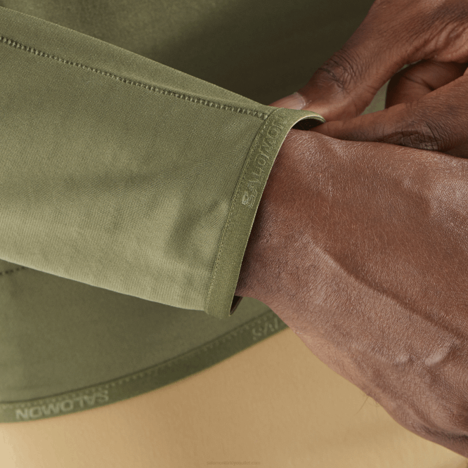 SalomonLF4H555 tam fermuarlı orta katman erkek ceketi - temel hafif sıcak üzüm yaprağı