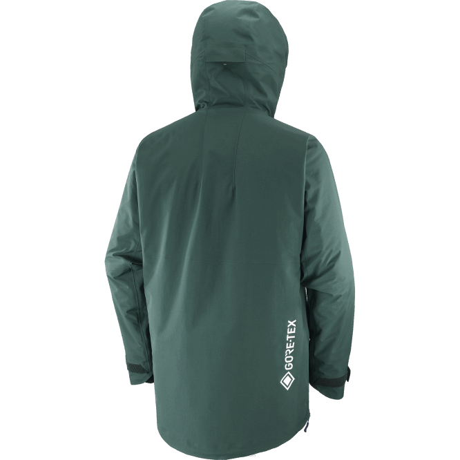 SalomonLF4H557 erkek yalıtımlı kapüşonlu ceket - yerçekimi gore-tex anorak ponderosa çamı/gece gökyüzü