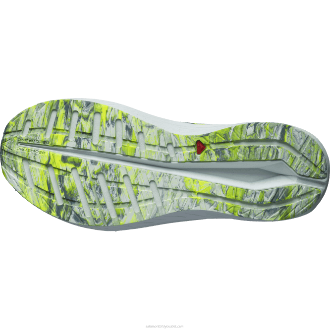 SalomonLF4H59 erkek koşu ayakkabısı - aero volt beyaz/çin mavisi/güvenlik sarısı