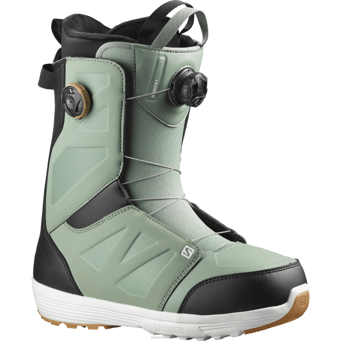 SalomonLF4H590 erkek snowboard botu - launch boa sj boa adaçayı/siyah/beyaz